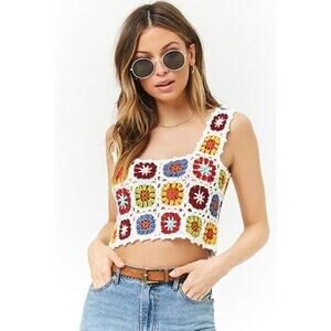 Forever 21 Crochet Crop Top - Size Small